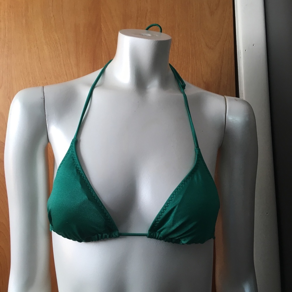 H&M green triangle bikini top
